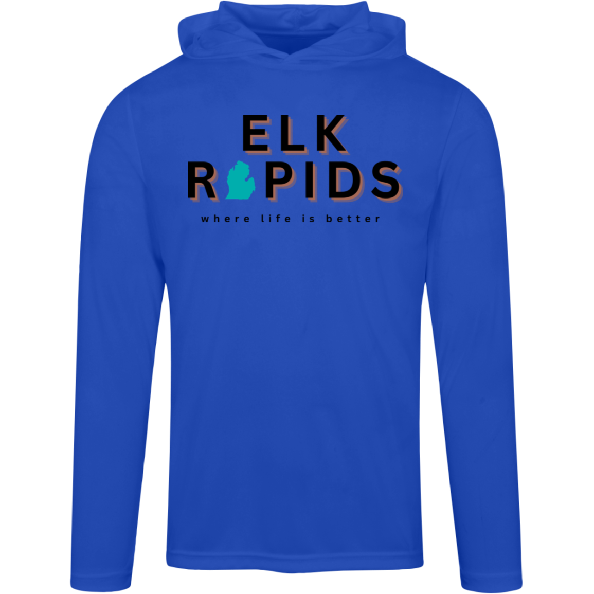 Elk Rapids ~ Where Life is  Better Men's Super-Lite Performance Hoodie