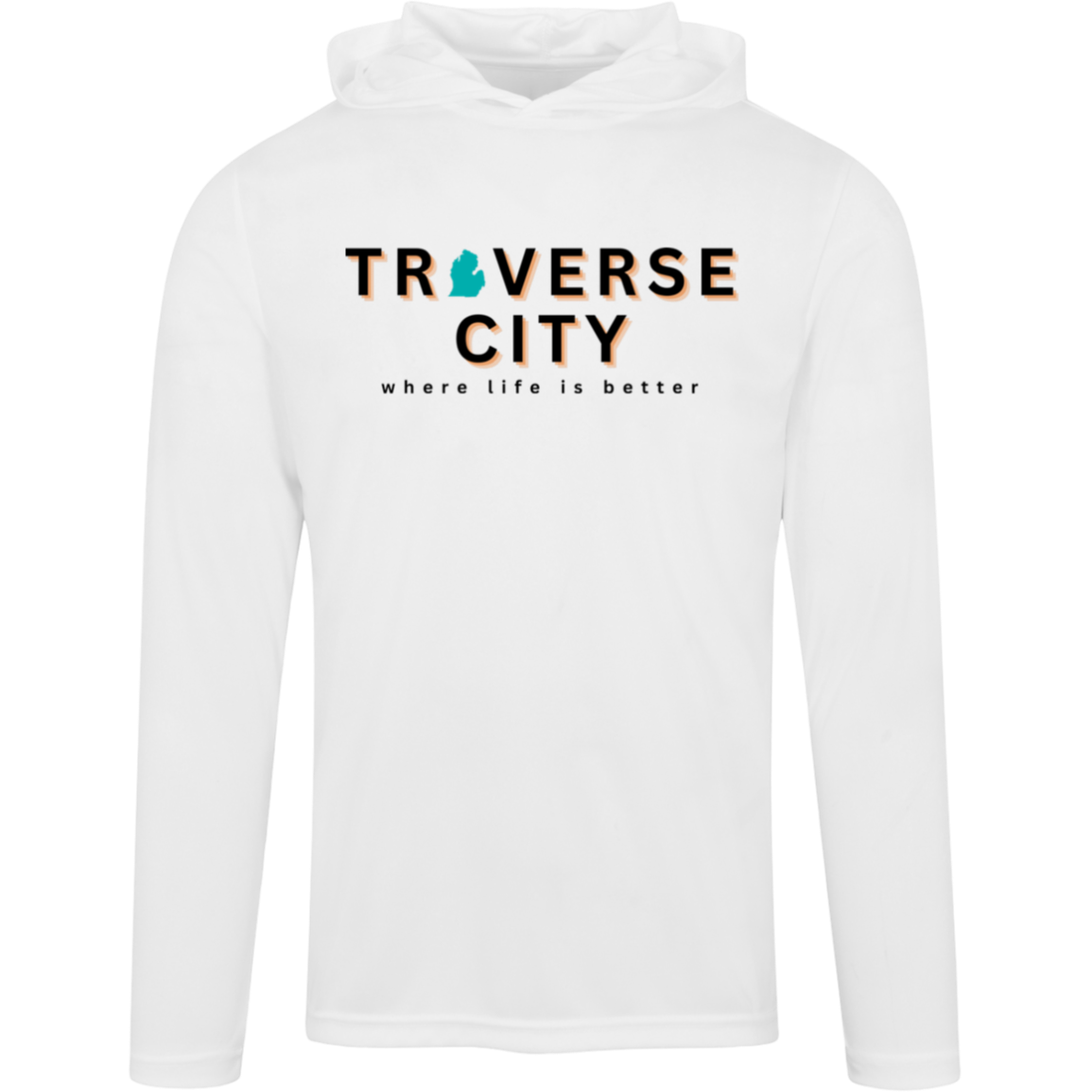 Traverse City~Where Life is Better Men's Super-Lite Performance Hoodie