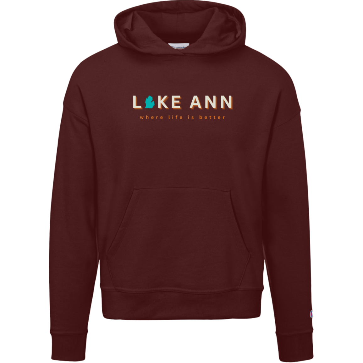 Lake Ann ~Where Life is Better women's Luxury Hoodie