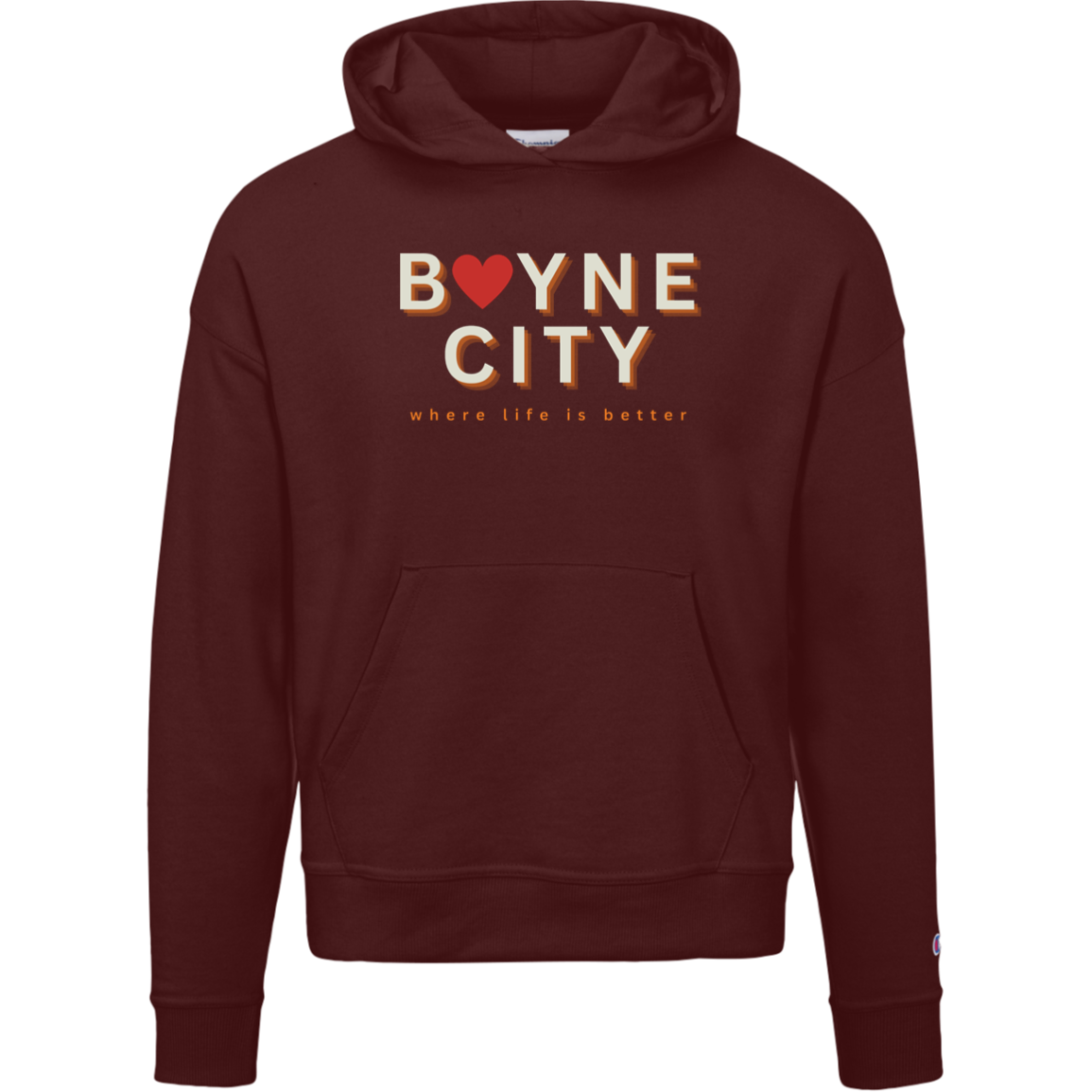 Boyne City~Where Life is Better Women's Beachcomber Hoodie