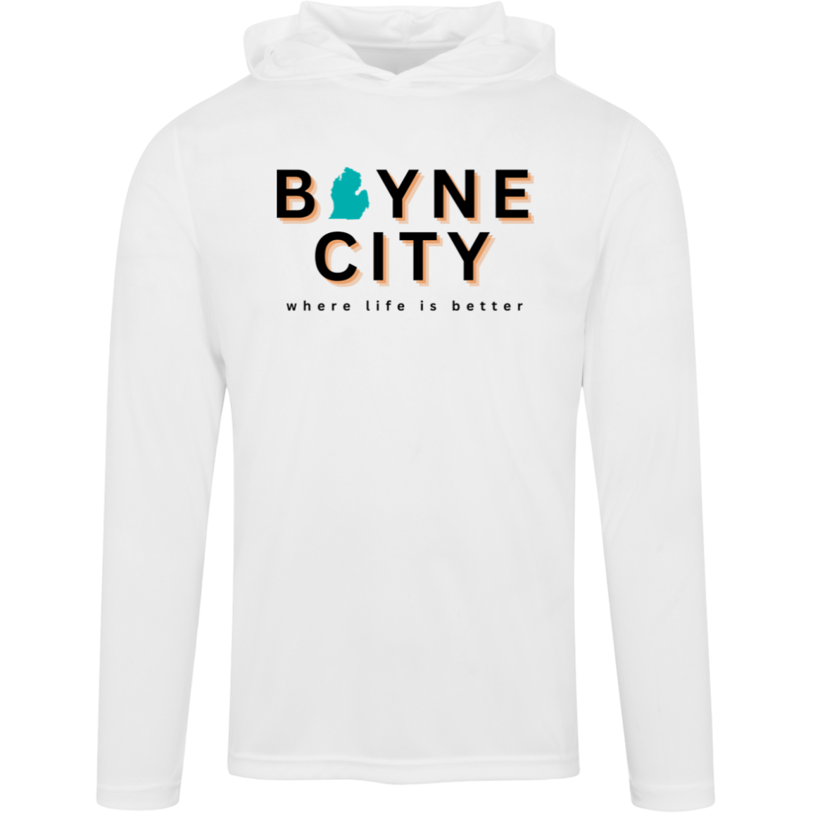 Boyne City~Where Life is Better Men's Super-Lite Performance Hoodie