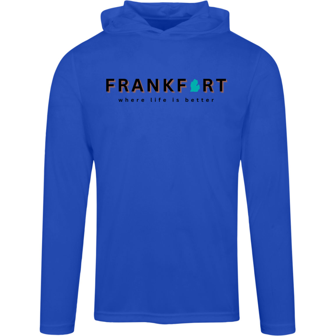 Frankfort~Where Life is Better Men's Super-Life Performance Hoodie