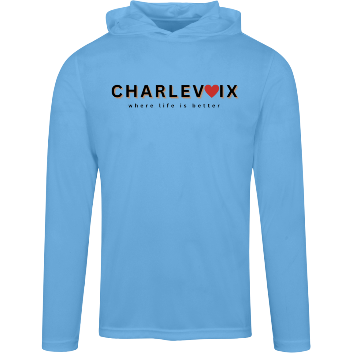 Charlevoix~Where Life is Better Men's Super-Lite Performance Hoodie