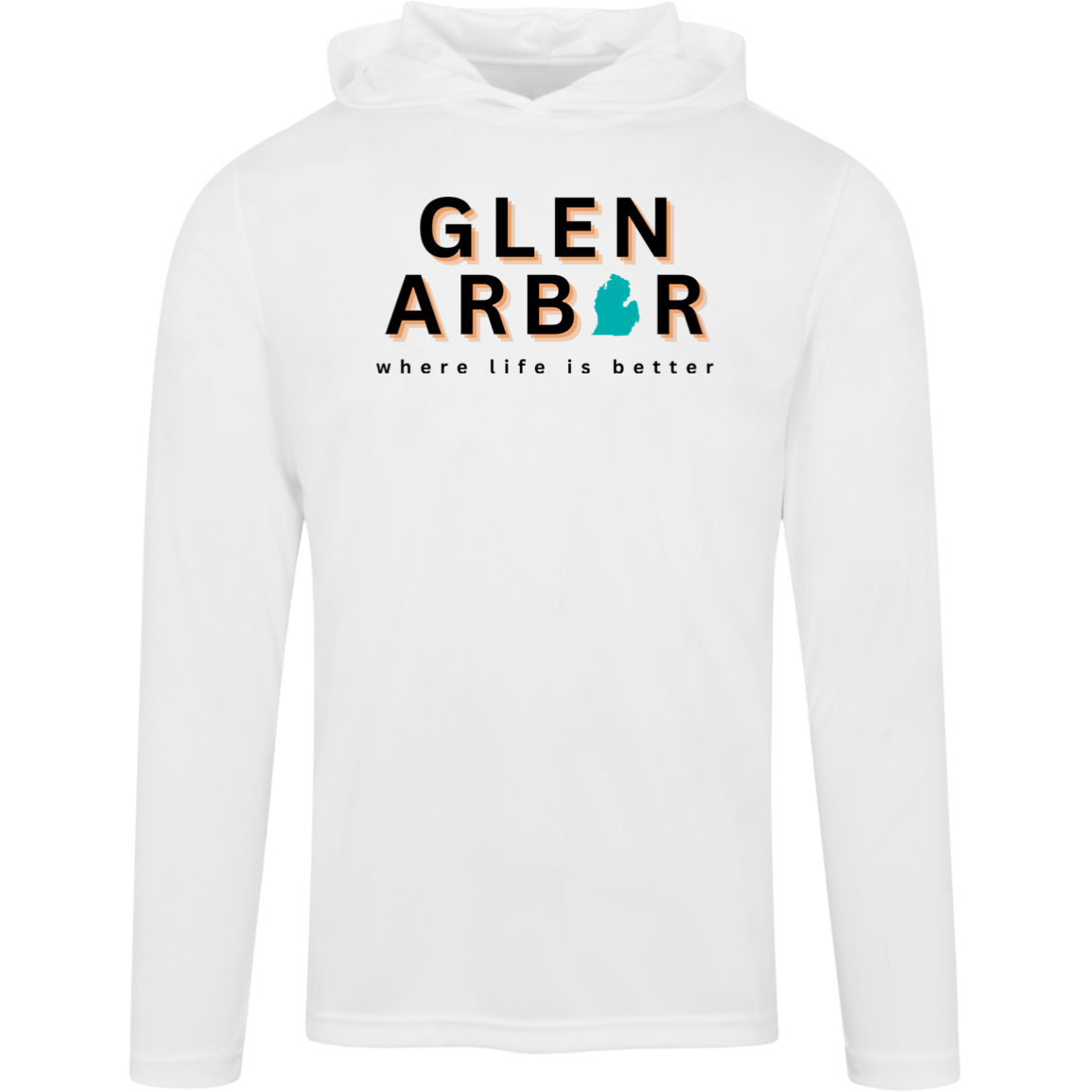 Glen Arbor~Where Life is Better Men's super-Lite Performance Hoodie