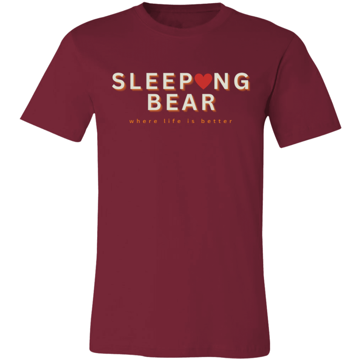 Sleeping Bear ~Where Life is Better  Unisex Jersey Tee