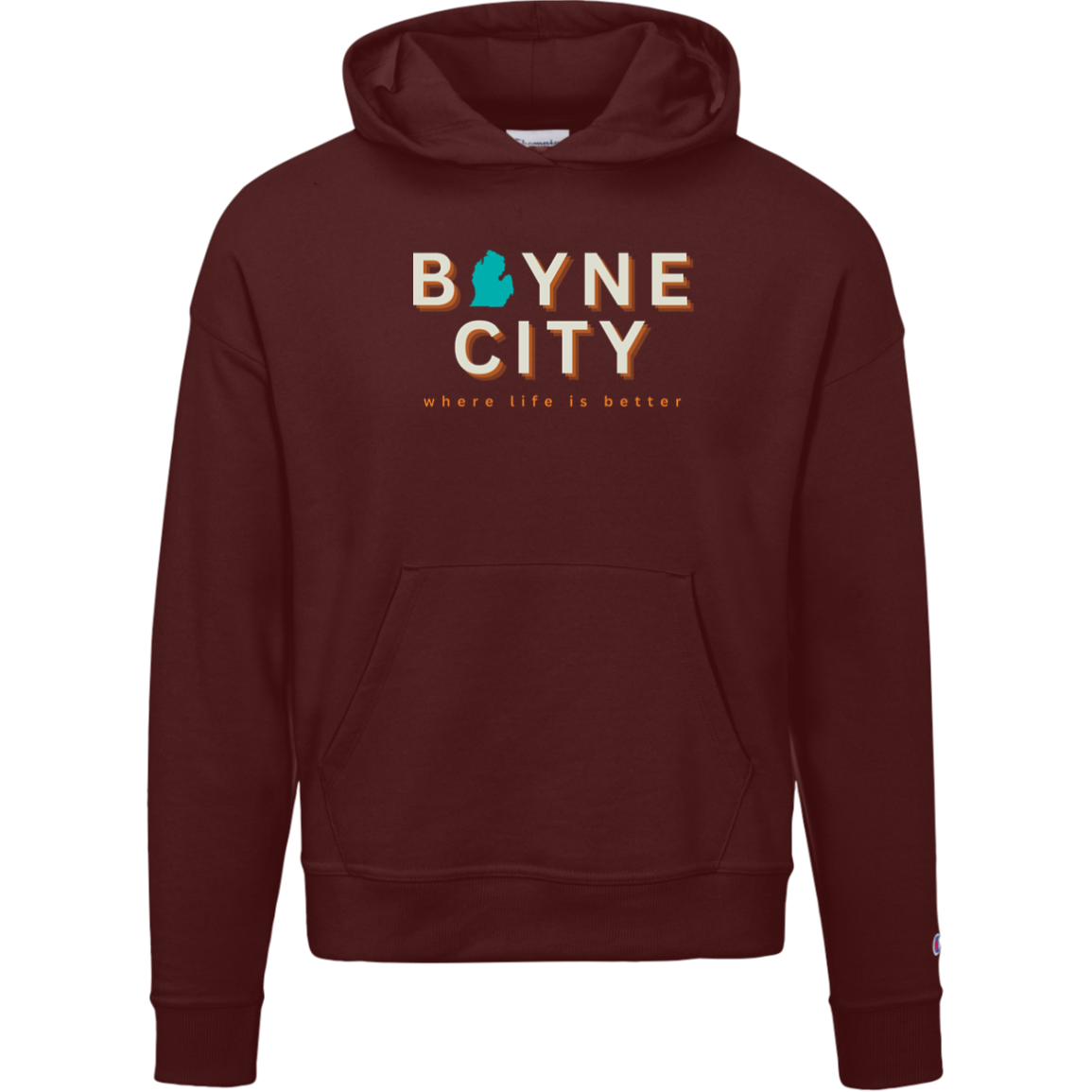 Boyne City~Where Life is Better Women's Beachcomber Hoodie