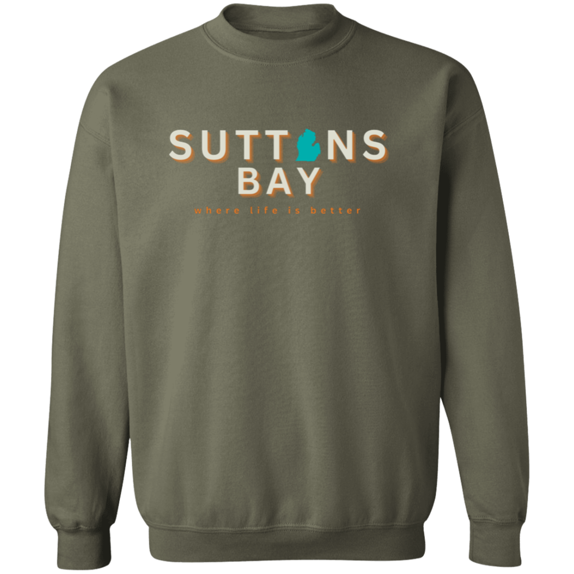 Suttons Bay ~Where Life is Better Unisex  Crewneck Pullover Sweatshirt