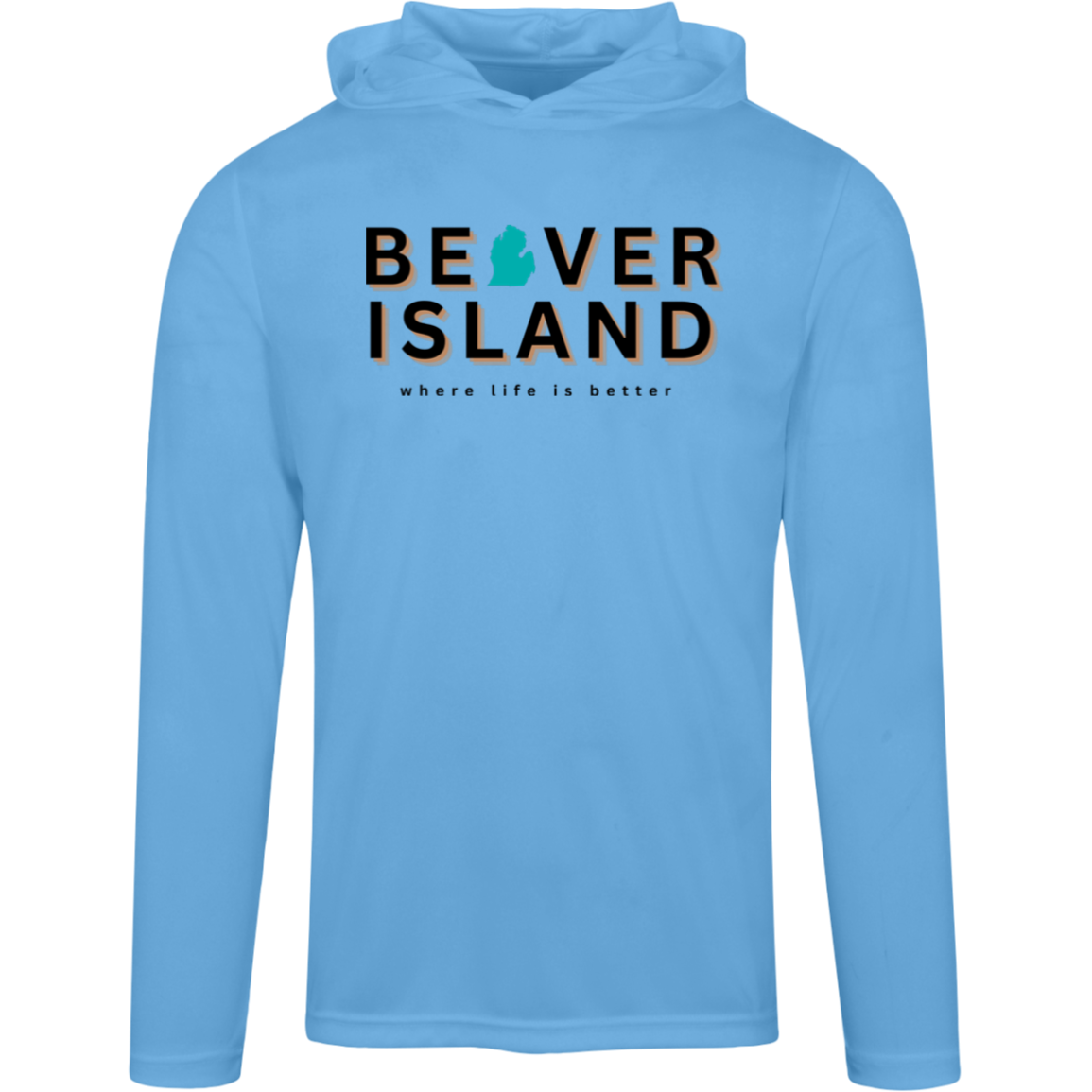 Beaver Island~Where Life is Better Men's Super-Lite Performance Hoodie