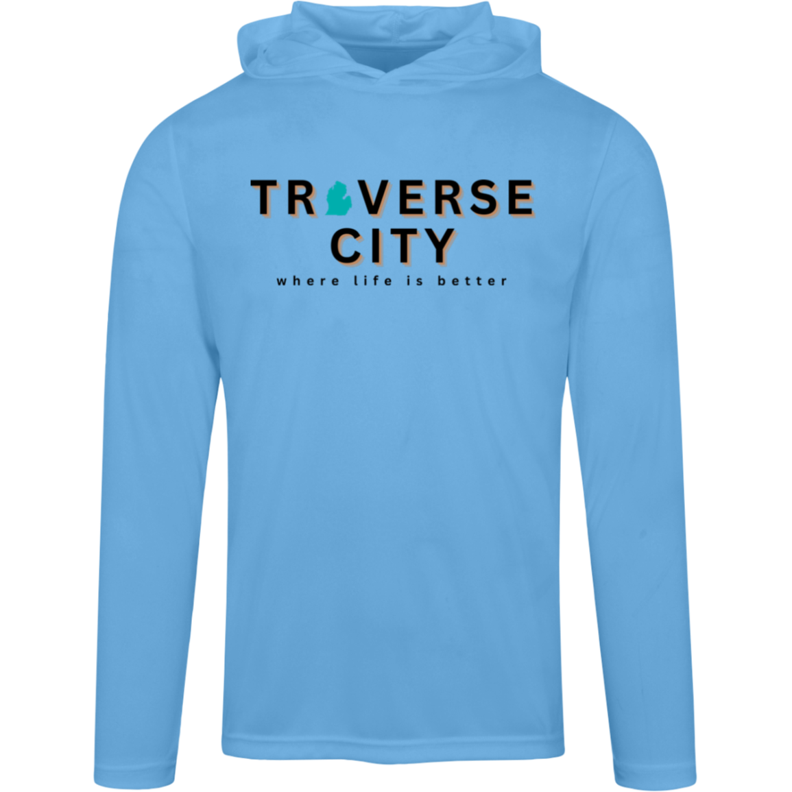 Traverse City~Where Life is Better Men's Super-Lite Performance Hoodie