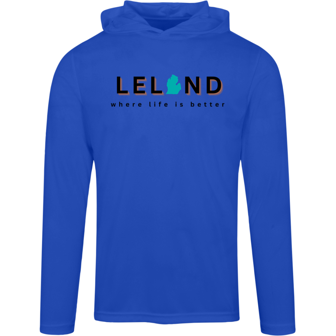 Leland~Where Life is Better Men's Super-Lite Performance Hoodie