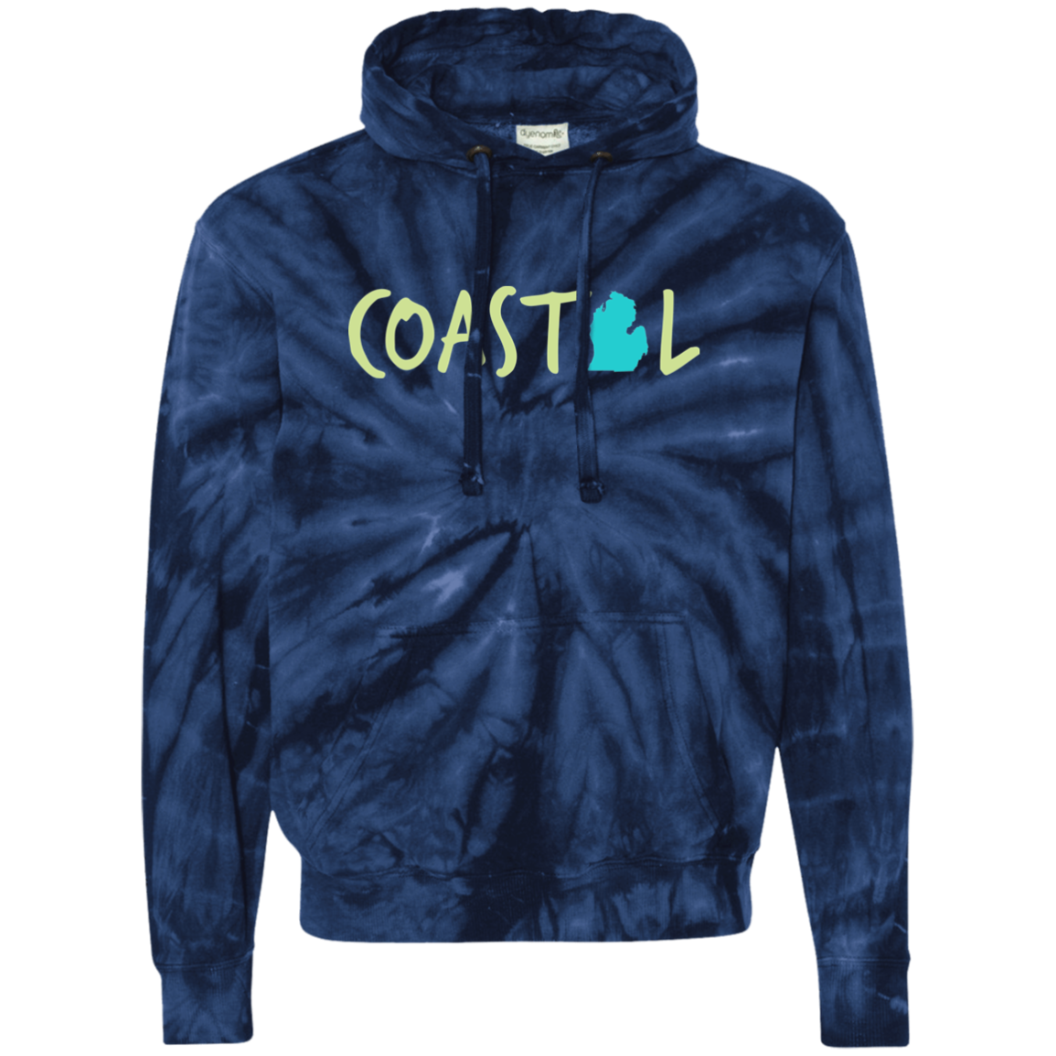 Coastal Michigan Unisex Tie-Dyed Pullover Hoodie