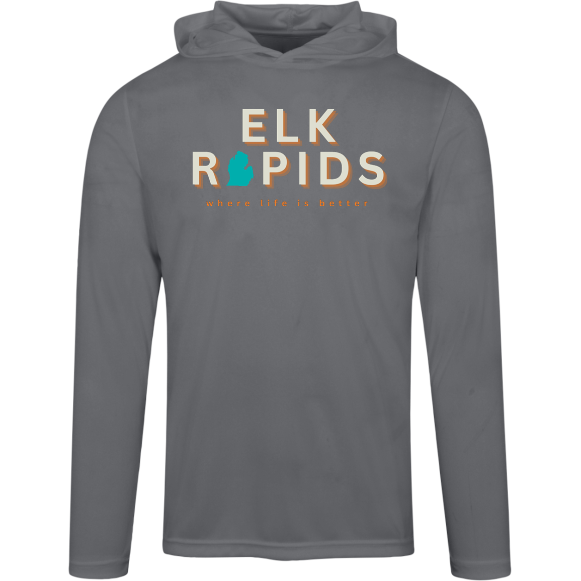 Elk Rapids ~ Where Life is  Better Men's Super-Lite Performance Hoodie