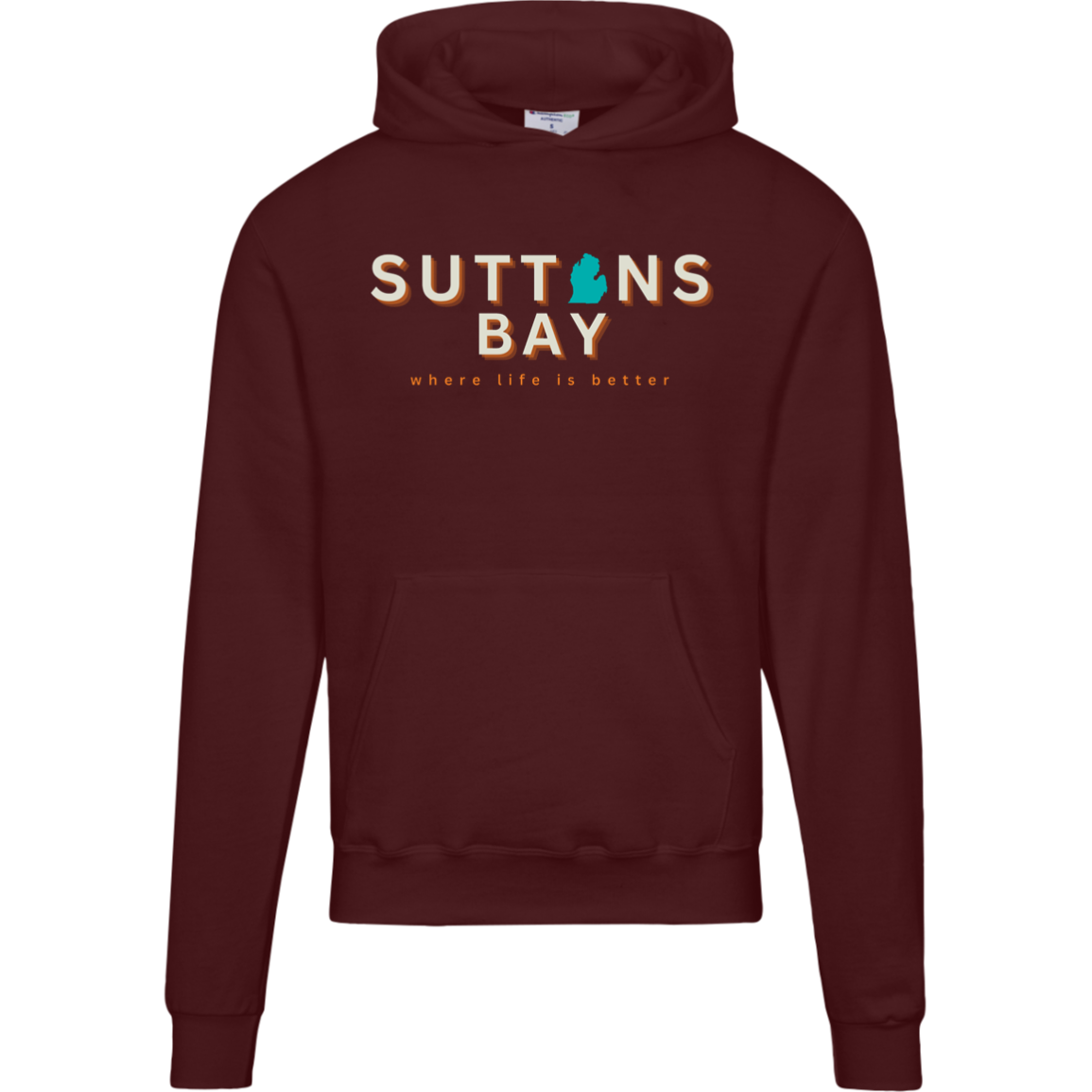 Suttons Bay~Where Life is Better Men's Beachcomber Hoodie