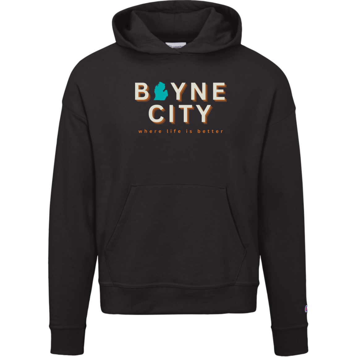 Boyne City~Where Life is Better Women's Beachcomber Hoodie