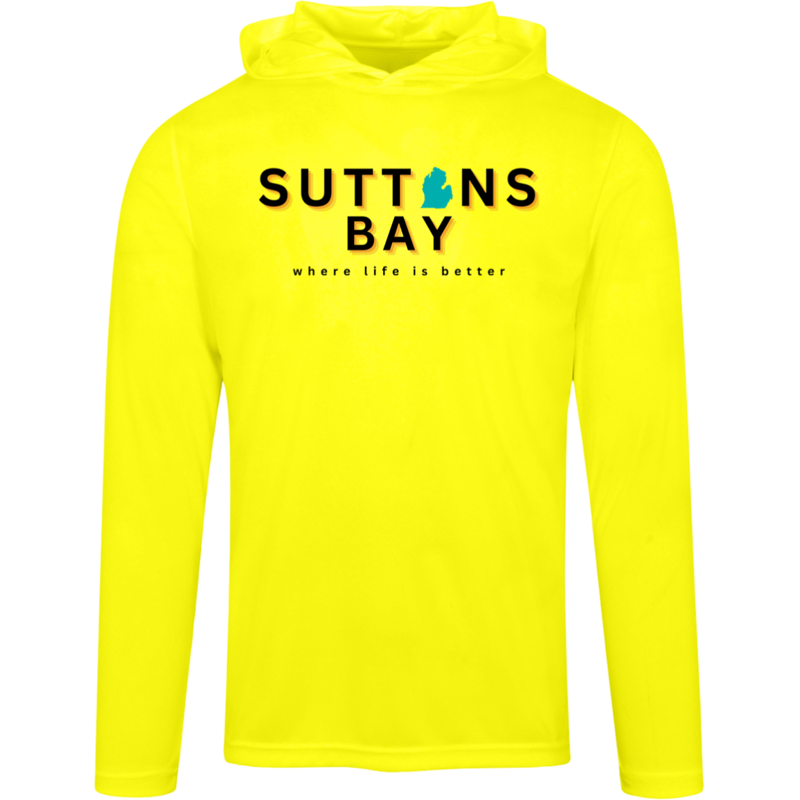 Suttons Bay~Where Life is Better Men's Super-Lite Performance Hoodie