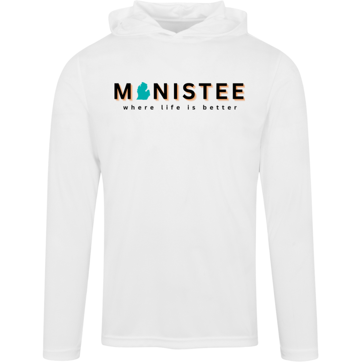 Manistee~Where Life is Better Men's Super-Lite Performance Hoodie