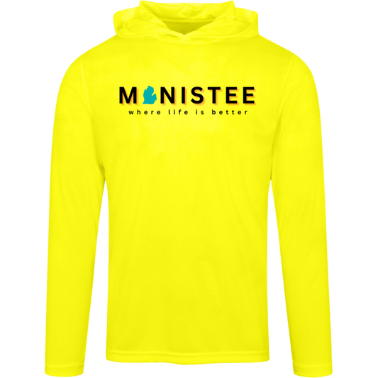 Manistee~Where Life is Better Men's Super-Lite Performance Hoodie