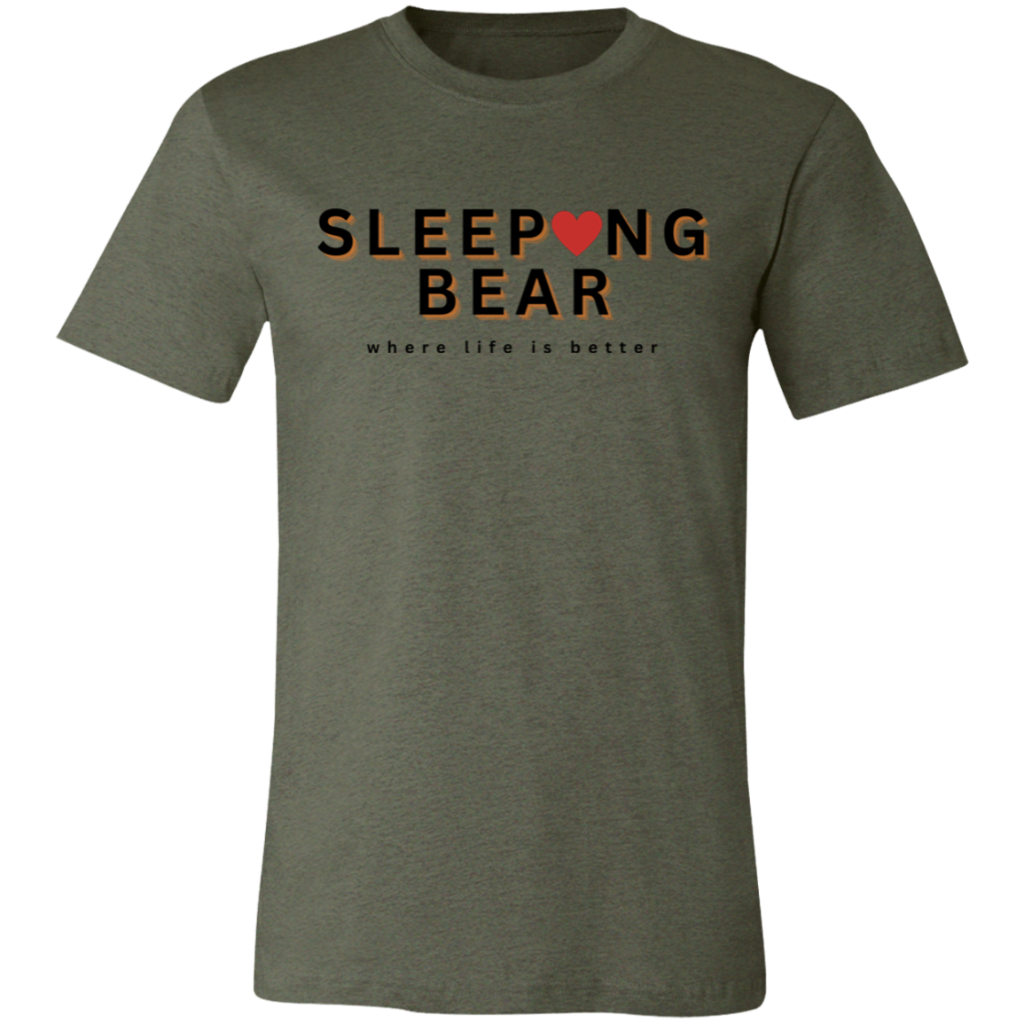 Sleeping Bear ~Where Life is Better  Unisex Jersey Tee