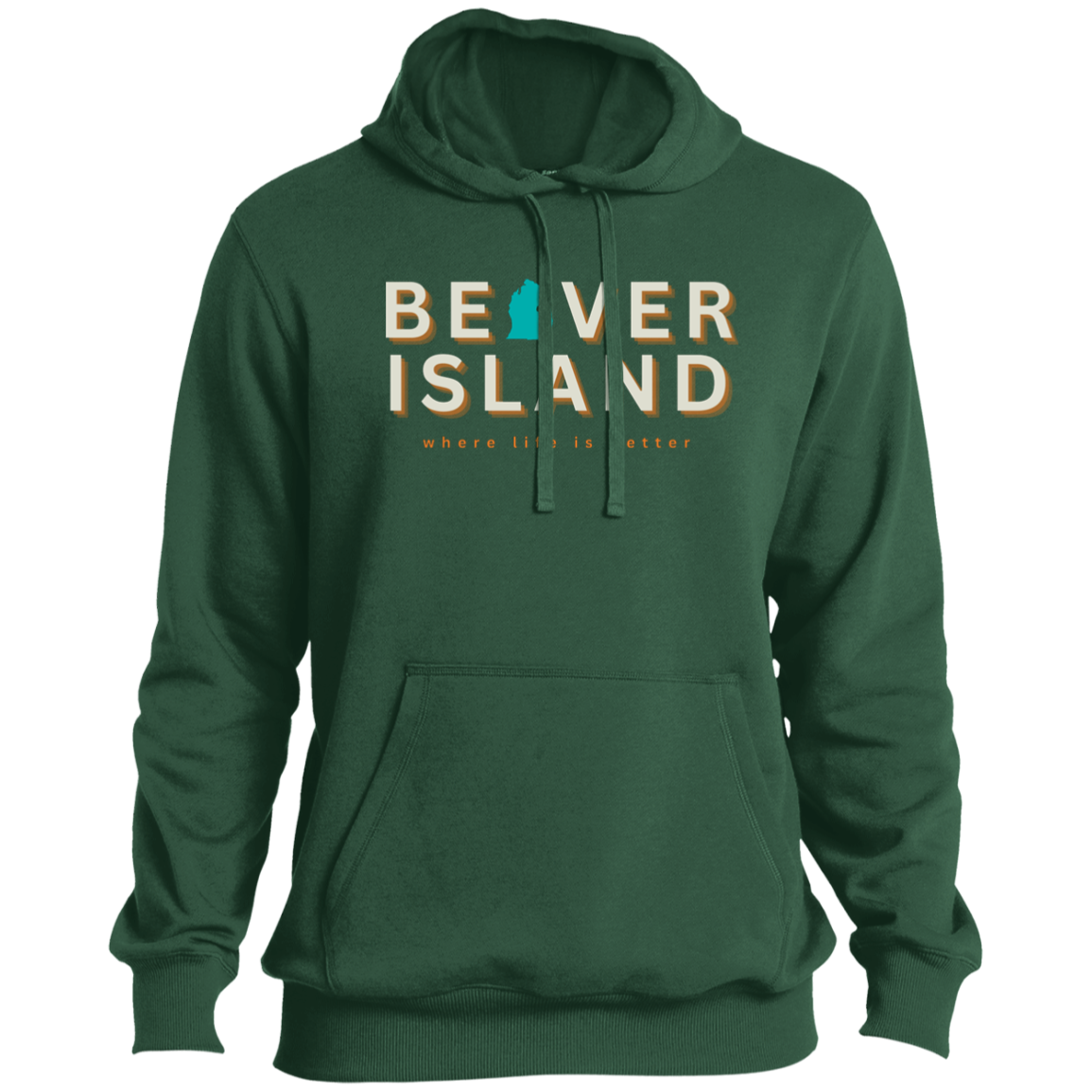 Beaver Island Where Life is Better Men s Beachcomber Hoodie Great Lakes Garment Co