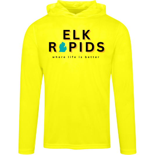 Elk Rapids ~ Where Life is  Better Men's Super-Lite Performance Hoodie