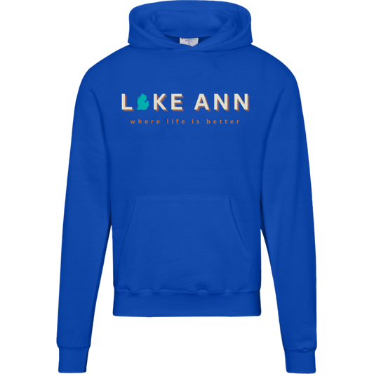 Lake Ann ~Where Life is Better Luxury Men's Hoodie