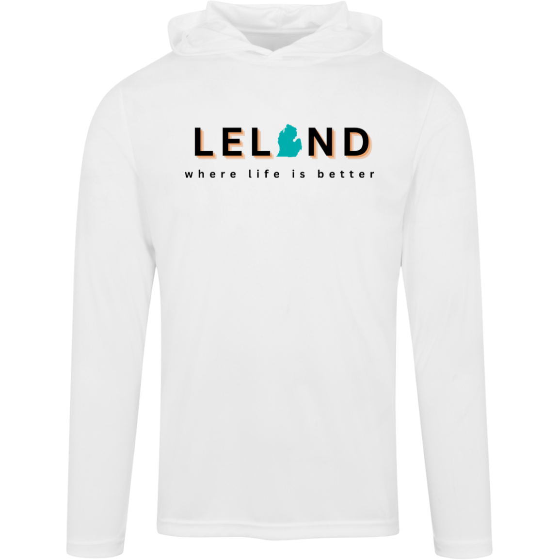 Leland~Where Life is Better Men's Super-Lite Performance Hoodie